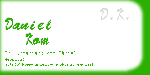 daniel kom business card
